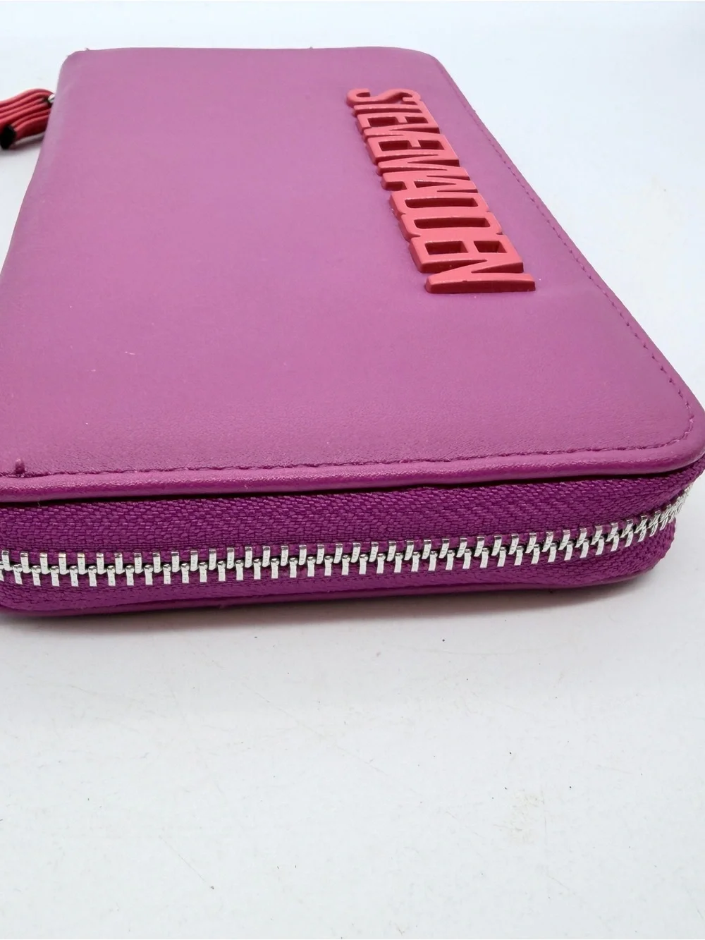 Steve Madden Pink and Coral Zip-Around Wristlet Wallet